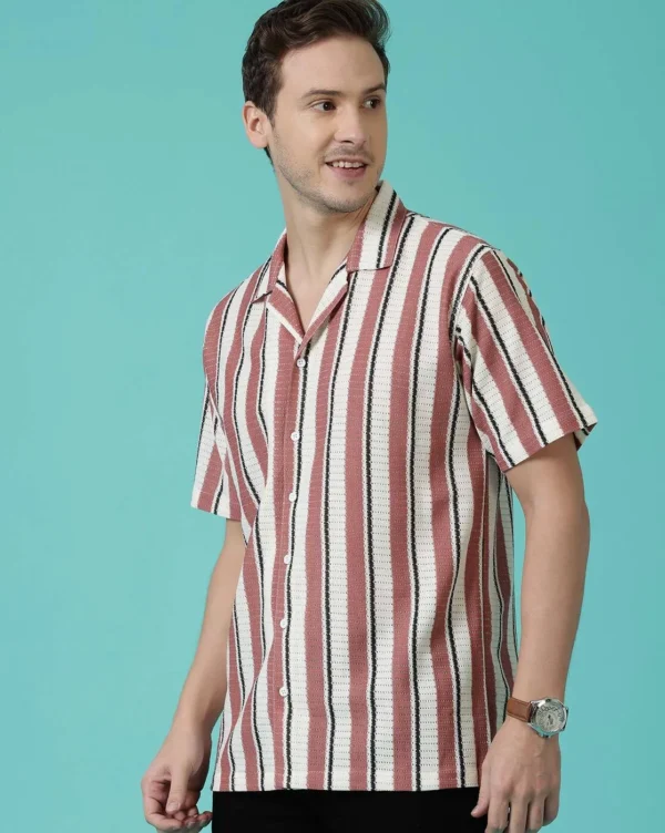 Cocoon Cuffed Sleeves Hooded Cotton Casual Shirt - Image 3